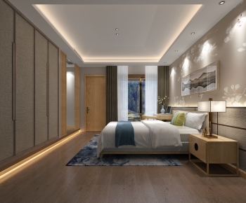 New Chinese Style Bedroom-ID:489566091