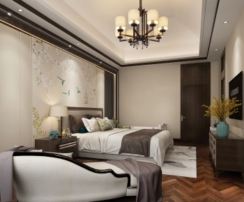 New Chinese Style Bedroom-ID:783665903