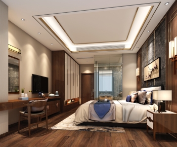 New Chinese Style Bedroom-ID:720489061