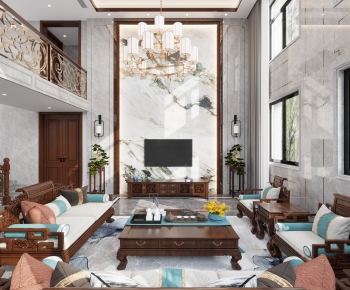 Chinese Style A Living Room-ID:170213943