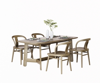 新中式实木餐桌椅-ID:480683097