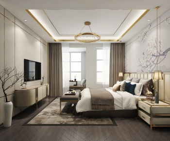 New Chinese Style Bedroom-ID:860161074