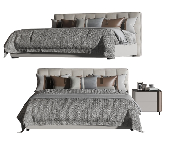 Modern Double Bed-ID:349510919