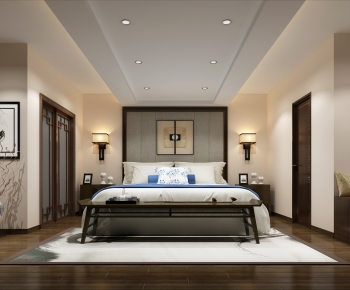 New Chinese Style Bedroom-ID:340614086