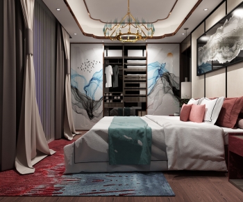 New Chinese Style Bedroom-ID:972450975