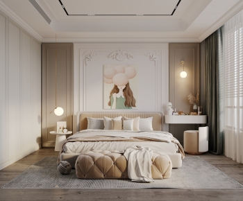 Simple European Style Bedroom-ID:422151178