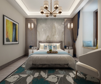 New Chinese Style Bedroom-ID:148725036