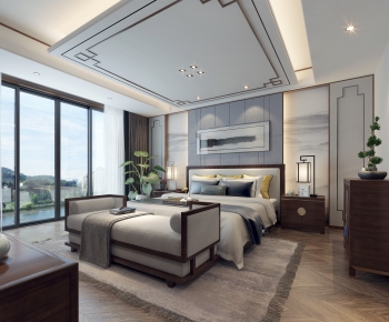 New Chinese Style Bedroom-ID:304303888