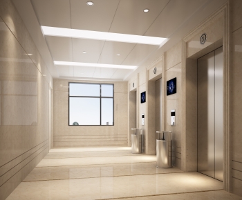 Modern Office Elevator Hall-ID:443484073