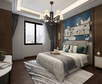 New Chinese Style Bedroom-ID:675074104