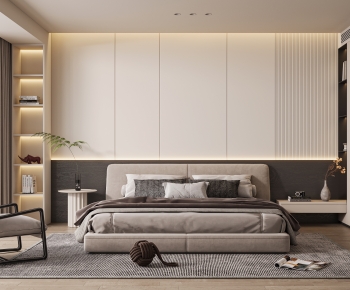 Modern Wabi-sabi Style Bedroom-ID:468287943