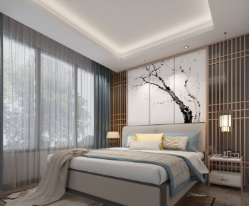 New Chinese Style Bedroom-ID:739300363