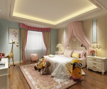 Simple European Style Girl's Room Daughter's Room-ID:760890012