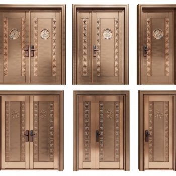 New Chinese Style Unequal Double Door-ID:393678903