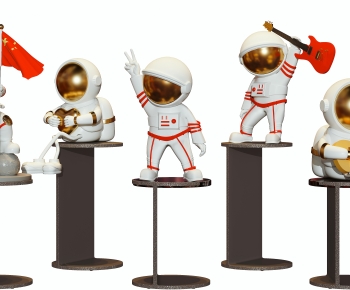 现代宇航员雕塑饰品摆件组合-ID:751707082