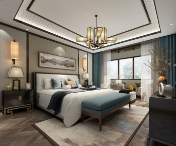 New Chinese Style Bedroom-ID:322597985