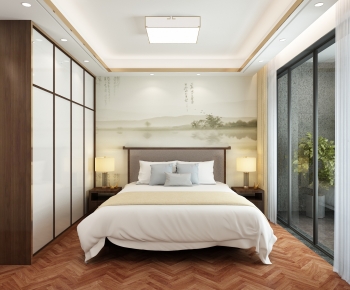 New Chinese Style Bedroom-ID:162873036