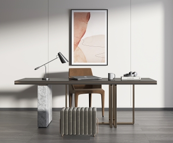 Modern Computer Desk And Chair-ID:630745896