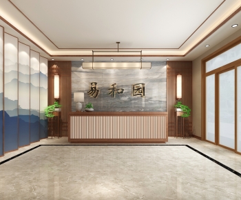 New Chinese Style Real Estate Sales Office-ID:398891934