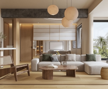 Wabi-sabi Style A Living Room-ID:952414041