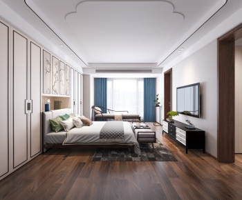New Chinese Style Bedroom-ID:190190086