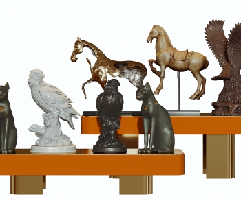 新中式动物雕塑摆件组合-ID:563076972