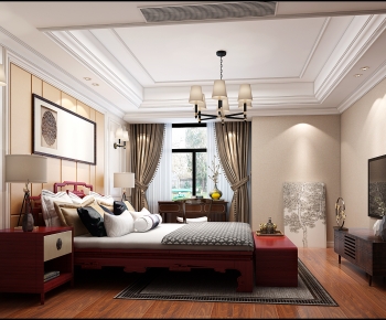 New Chinese Style Bedroom-ID:169919977