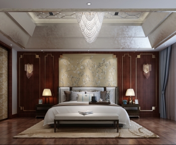 New Chinese Style Bedroom-ID:618041041