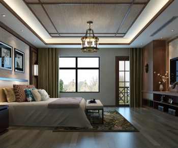 New Chinese Style Bedroom-ID:357618097