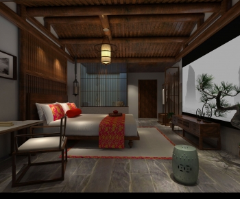 New Chinese Style Bedroom-ID:570084103