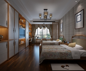 New Chinese Style Bedroom-ID:802130948