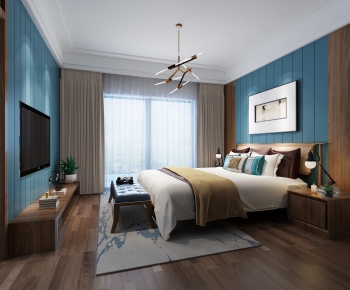 New Chinese Style Bedroom-ID:913734916