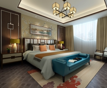 New Chinese Style Bedroom-ID:451869963
