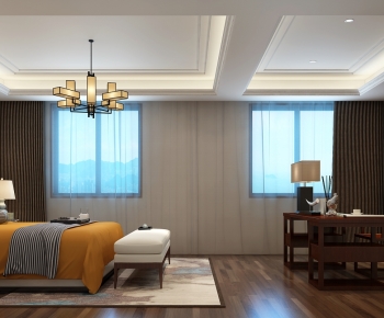 New Chinese Style Bedroom-ID:654642116