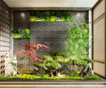 新中式室内植物景观-ID:491957904