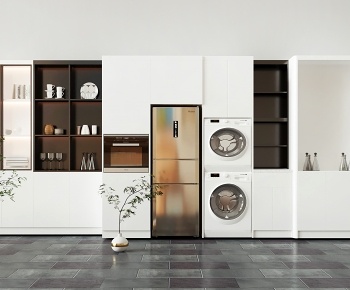 现代洗衣柜 装饰柜组合3D模型
