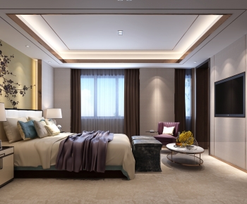New Chinese Style Bedroom-ID:691289956