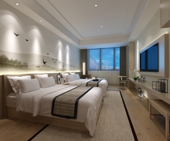 New Chinese Style Bedroom-ID:452557094