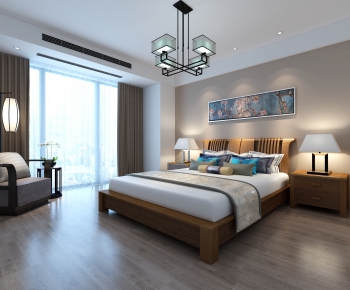 New Chinese Style Bedroom-ID:980561025