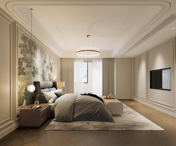 Simple European Style Bedroom-ID:703668124