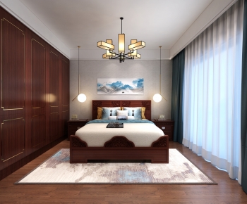 New Chinese Style Bedroom-ID:903479108