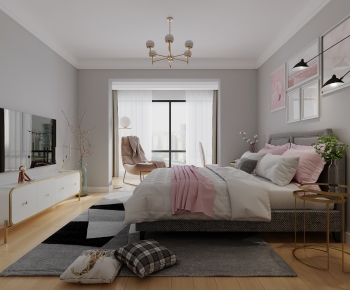 Nordic Style Bedroom-ID:645466098