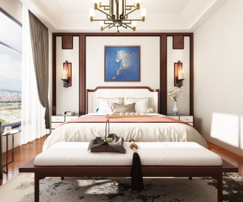 New Chinese Style Bedroom-ID:853557119