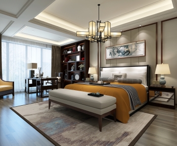 New Chinese Style Bedroom-ID:928370004