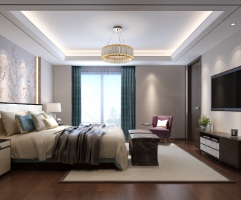 New Chinese Style Bedroom-ID:355065117