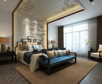 New Chinese Style Bedroom-ID:877904898