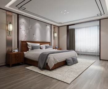 New Chinese Style Bedroom-ID:566010002