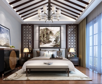 New Chinese Style Bedroom-ID:505327942