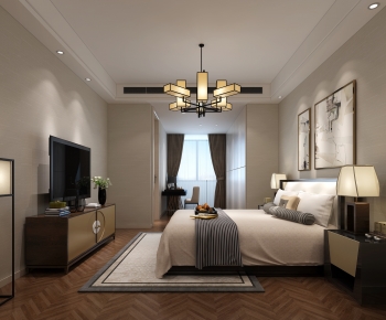 New Chinese Style Bedroom-ID:689893962