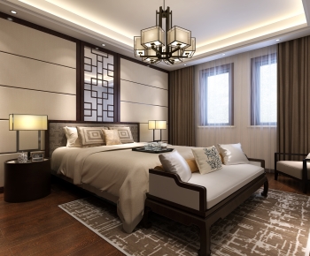 New Chinese Style Bedroom-ID:219687945